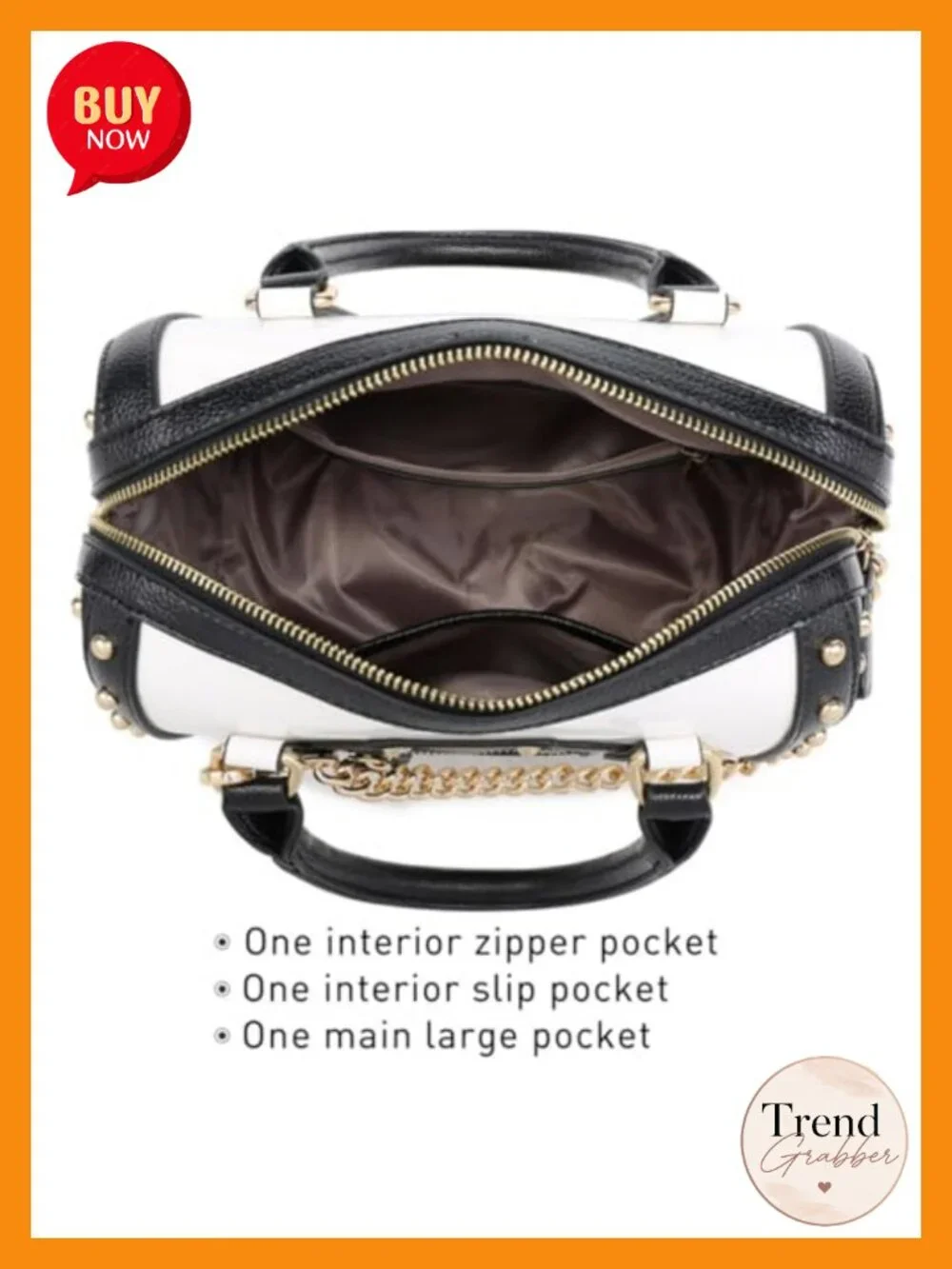 Shiny Patent Faux Leather Barrel Top Handle Satchel Shoulder Bag with Rivet
